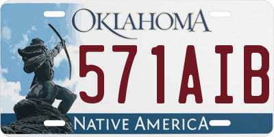 OK license plate 571AIB