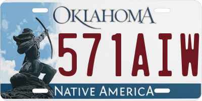 OK license plate 571AIW