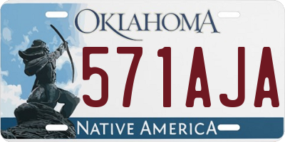 OK license plate 571AJA