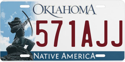 OK license plate 571AJJ