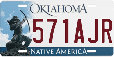 OK license plate 571AJR