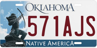 OK license plate 571AJS