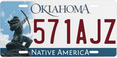 OK license plate 571AJZ