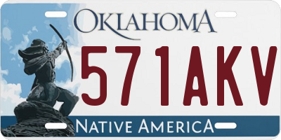 OK license plate 571AKV