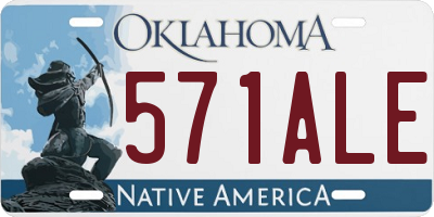 OK license plate 571ALE