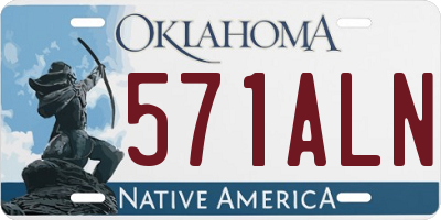 OK license plate 571ALN