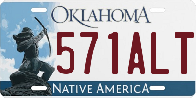 OK license plate 571ALT