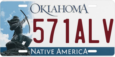 OK license plate 571ALV
