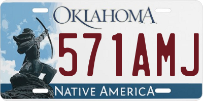 OK license plate 571AMJ