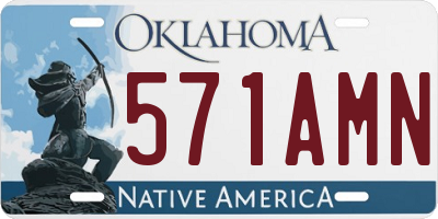OK license plate 571AMN