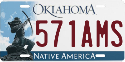 OK license plate 571AMS
