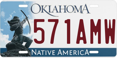 OK license plate 571AMW