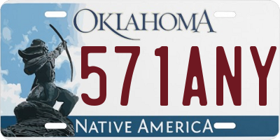 OK license plate 571ANY