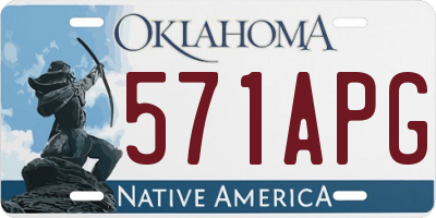 OK license plate 571APG