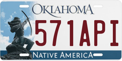 OK license plate 571API