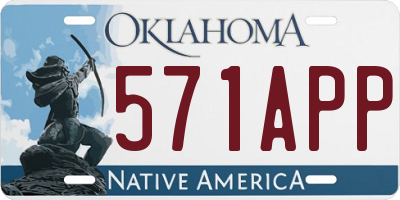 OK license plate 571APP