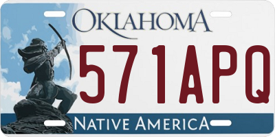 OK license plate 571APQ