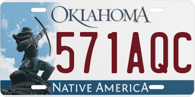 OK license plate 571AQC