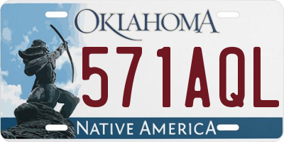 OK license plate 571AQL