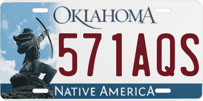 OK license plate 571AQS
