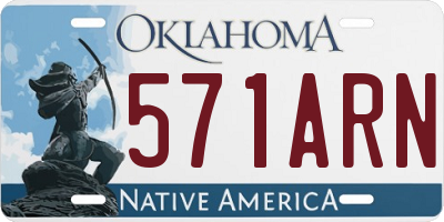 OK license plate 571ARN