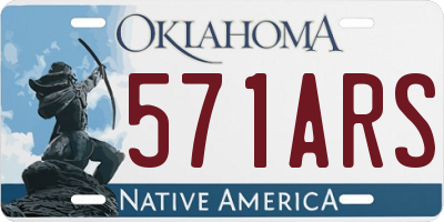 OK license plate 571ARS