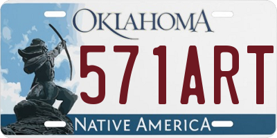 OK license plate 571ART