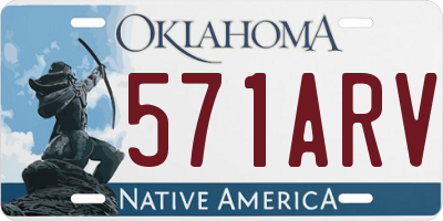 OK license plate 571ARV