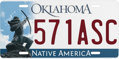 OK license plate 571ASC
