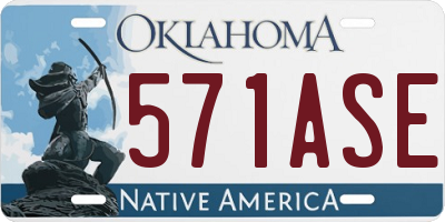 OK license plate 571ASE