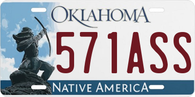 OK license plate 571ASS