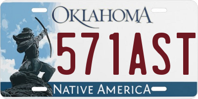 OK license plate 571AST