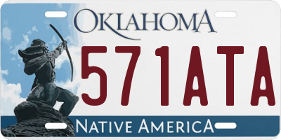OK license plate 571ATA