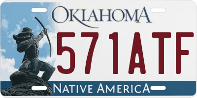 OK license plate 571ATF