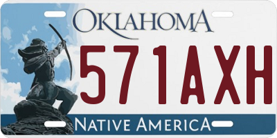 OK license plate 571AXH