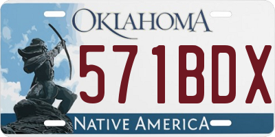 OK license plate 571BDX