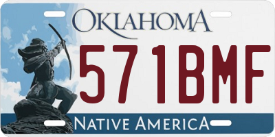 OK license plate 571BMF