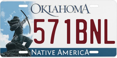 OK license plate 571BNL