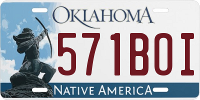 OK license plate 571BOI