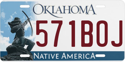 OK license plate 571BOJ