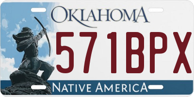 OK license plate 571BPX