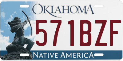 OK license plate 571BZF
