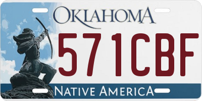 OK license plate 571CBF