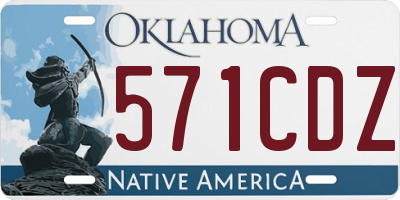OK license plate 571CDZ
