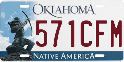 OK license plate 571CFM