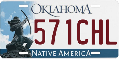 OK license plate 571CHL