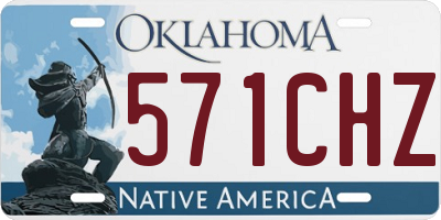 OK license plate 571CHZ