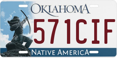 OK license plate 571CIF