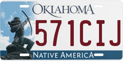 OK license plate 571CIJ
