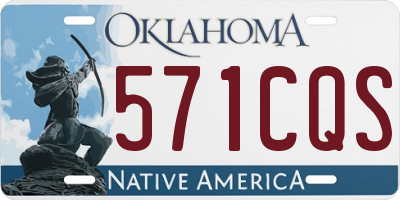 OK license plate 571CQS